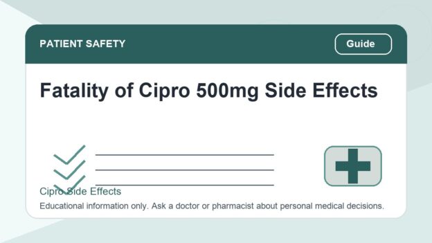 Fatality of Cipro 500mg Side Effects - Cipro side effects safety illustration