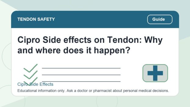 Cipro Side effects on Tendon: Why and where does it happen? - Cipro side effects safety illustration