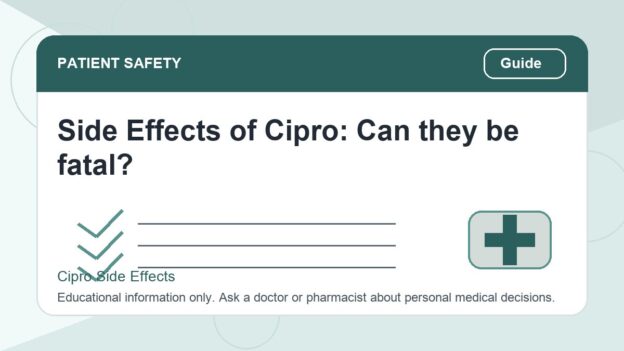Side Effects of Cipro: Can they be fatal? - Cipro side effects safety illustration