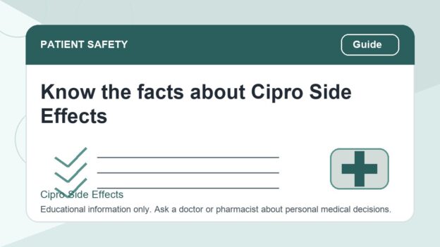 Know the facts about Cipro Side Effects - Cipro side effects safety illustration